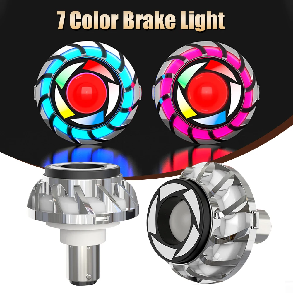

1PCS Universal Motorcycle Headlight LED Angel Eye Flash 12V Tail Brake Rear Lights Motorbike LED Brake Lamp Flash Strobe Lights