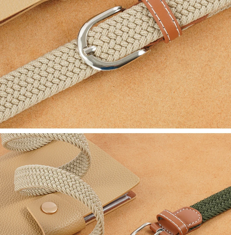 Damen Gewebter Elastischer Gürtel Lässiges Sportliches Atmungsaktives Design für Golf Strand Partys Hochzeiten Vielseitiges Mode-Accessoire – Detail 12