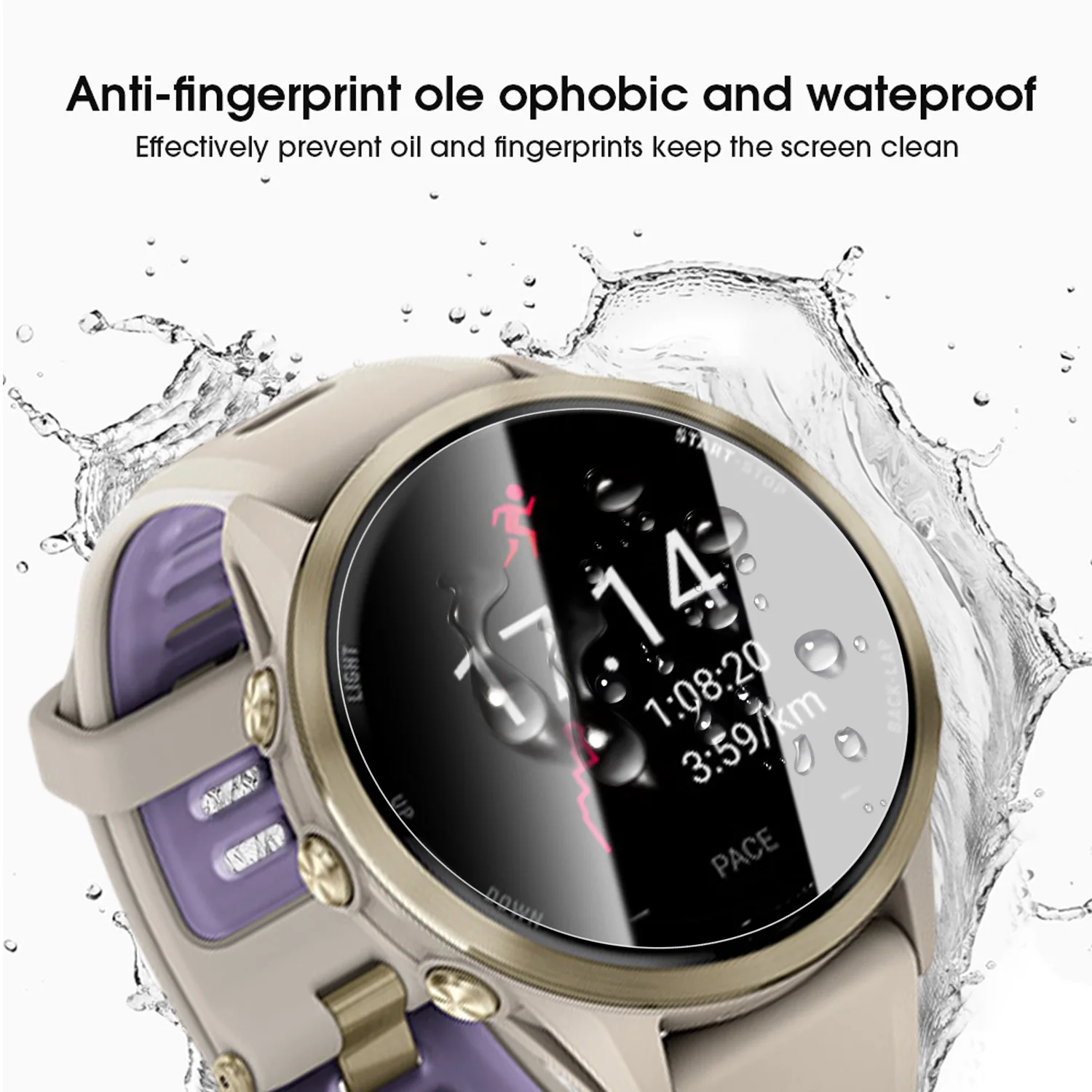 Hydrogel Screen Protector Film for Smartwatch - HD, Anti-Scratch, Soft and Ultra-Thin (1-5 Pack)