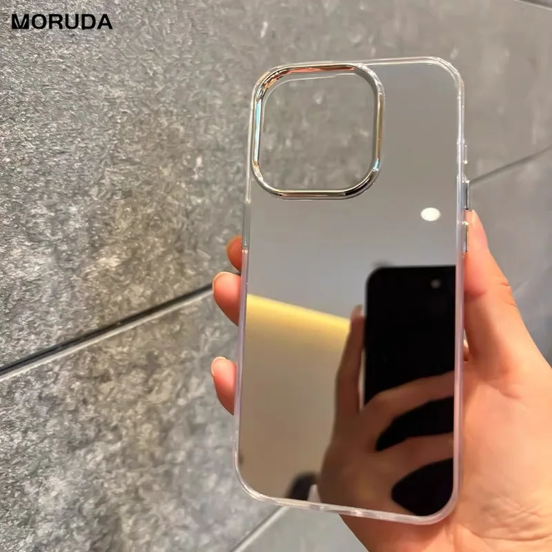 Plating Mirror Ultra Thin Shockproof Acrylic Phone Case with Makeup Feature