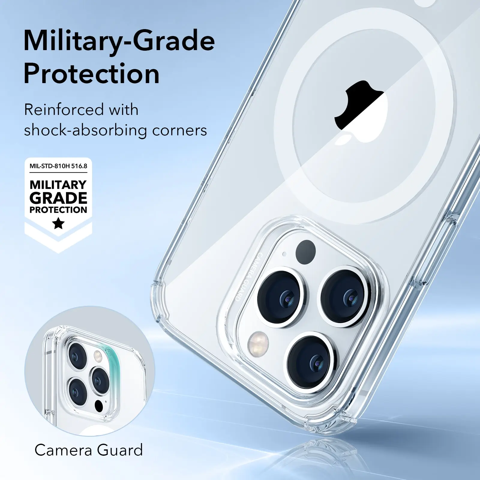 esr caso protetor para iphone caso krystec claro com halolock magnética transparente capa para iphone pro max