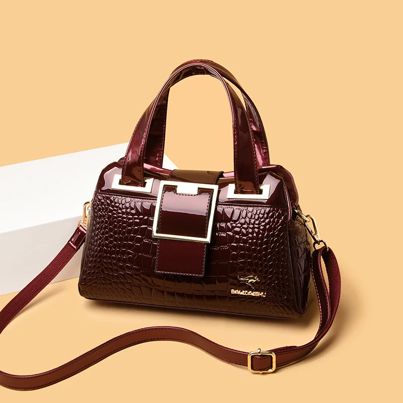 2023 High Quality Luxury Brand Designer Leather Shoulder Bag For Women Hand Bag  Crocodile Totes Purses Ladies Messenger Handbag - Shoulder Bags - AliExpress