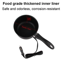 Poêle de cuisson électrique multicuiseur 12V/24V, cuiseur à riz, ragoût de soupe, chaudière, voiture de voyage/camion, poêle à frire, boîte à déjeuner 2