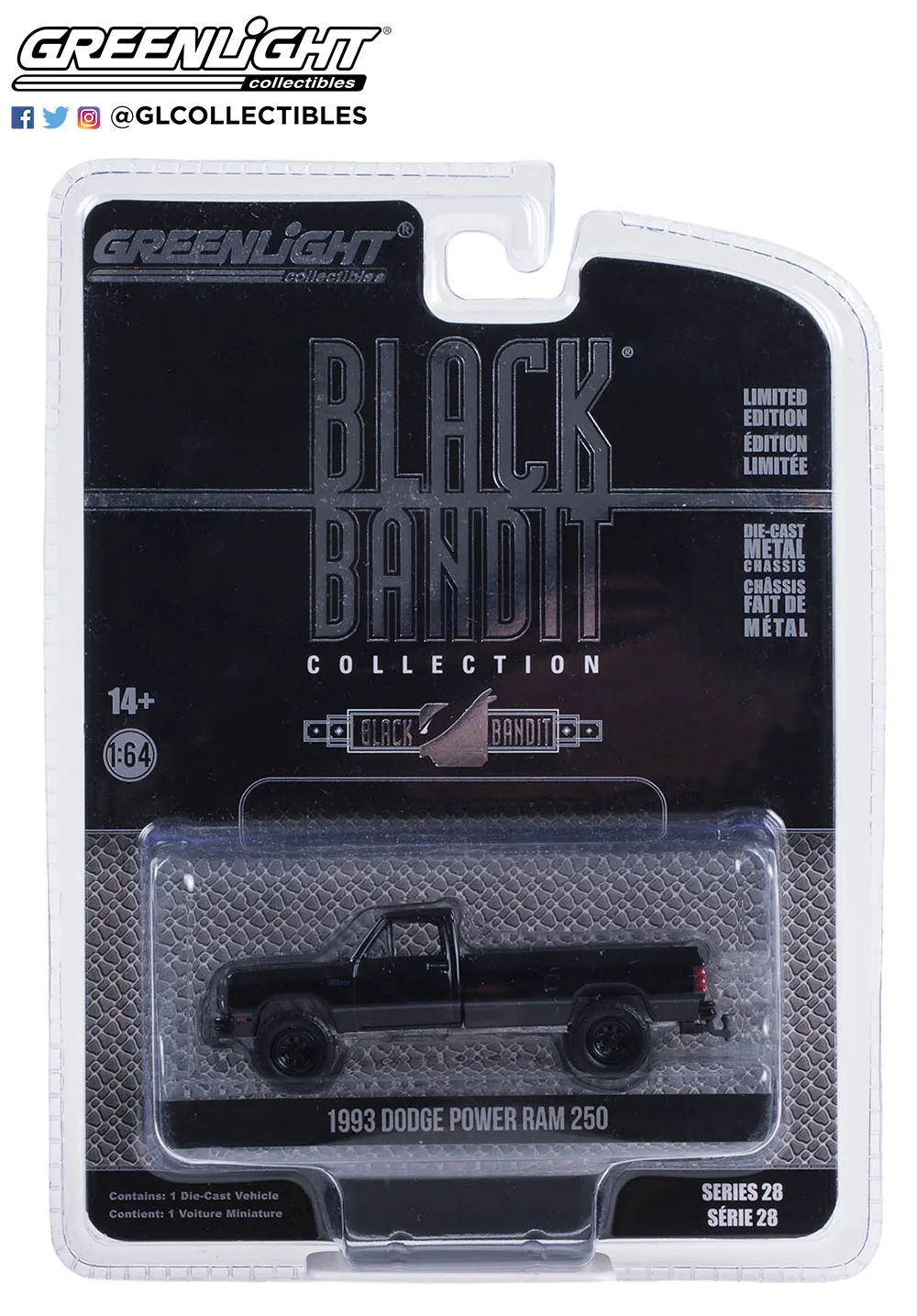 

GreenLight 1/64 1993 Dodge Ram Power Ram 250 4x4 Collector Edition Metal Diecast Model Race Car Kids Toys Gift