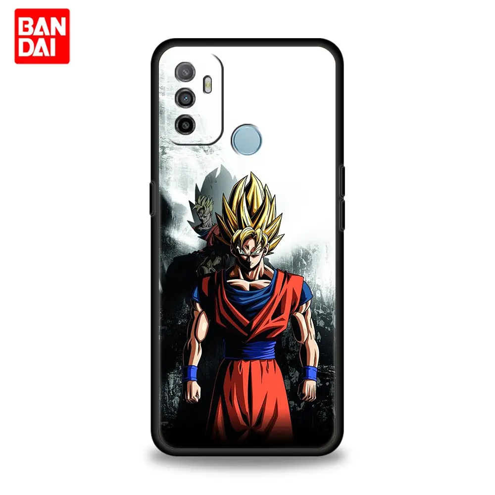 oppo flip cover Dragon Ball Z Anime Goku Super Drawings Case for Oppo A53 A52 A3s A5s A9 A15 A31 A54 A74 A93 A94 F19 Pro 4G 2020 Silicone Black oppo mobile cover Cases For OPPO