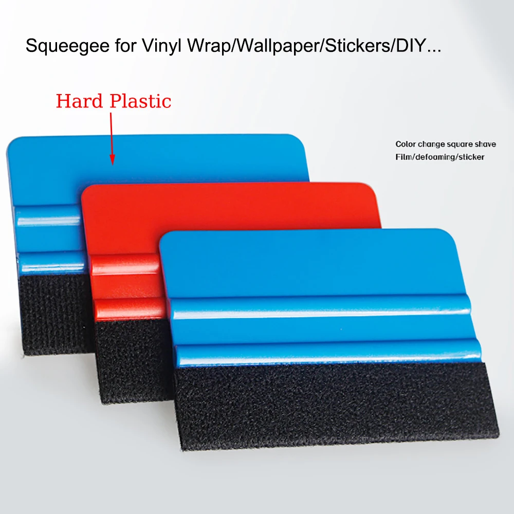 Vinyl Round Edge Wrap Felt Squeegee 4 - Hardness Wrapping Tools PPF Switch  Card