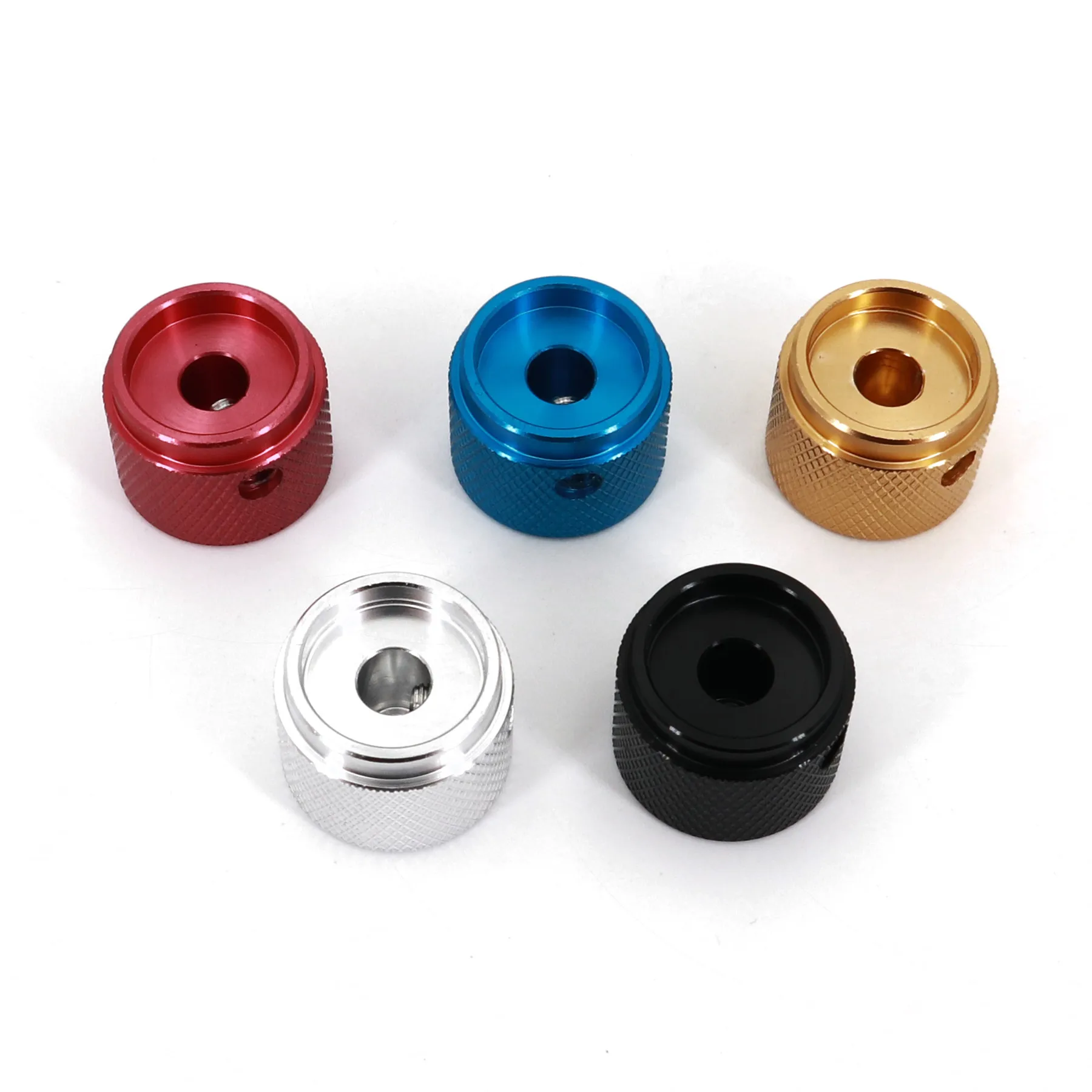Solid Aluminum Alloy Small Size 20 x 15.5mm Volume Rotary Control 6mm Dia Potentiometer Cap Knob