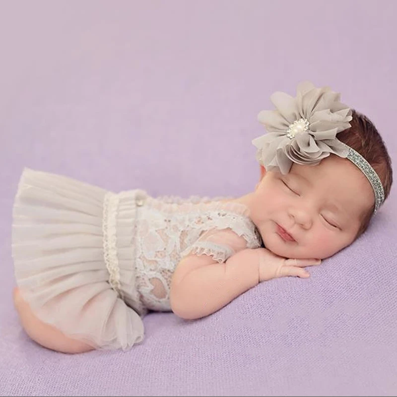 Newborn Photography Clothing Headband+Romper+Skirt 3Pcs/Set Studio Baby Girl Fotografia Props Accessories Infant Shoot Clothes newborn and family photography