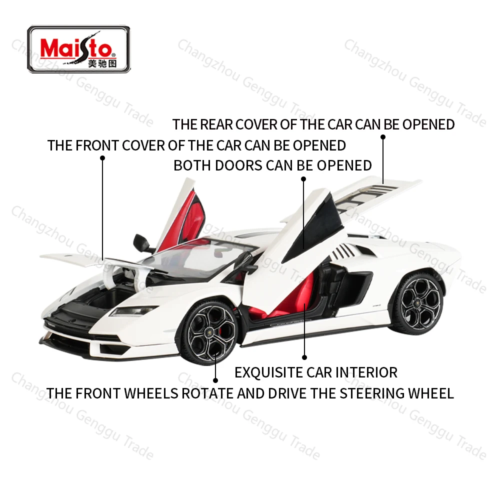 Maisto 1:18 Lamborghini Countach LPI 800-4 스포츠카 정적 다이 캐스팅 차량 Collectible Model Car Toys