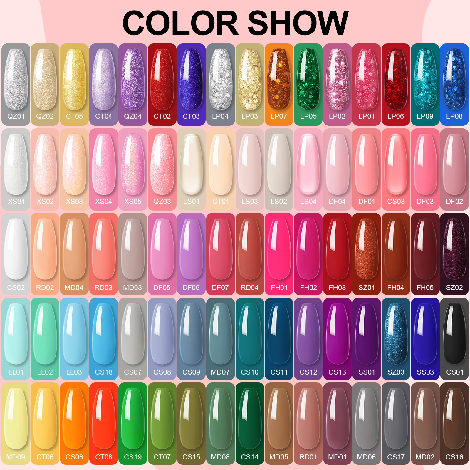 COSCELIA 30/40/80 Colors Gel Nail Polish Set Nail Art Gel Cured U V LED Lamp Manicure Kit Nail Supplies for Nails Beginner 3