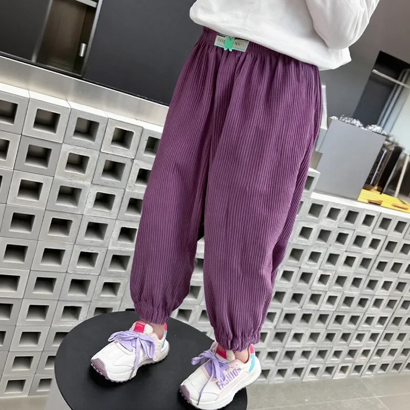 جديد ربيع الخريف الاطفال Sweatpants الصغار الصلبة فضفاضة تناسب العصرية بنين بنات السراويل الترنك 1-6Y الأطفال السراويل الصبي الملابس