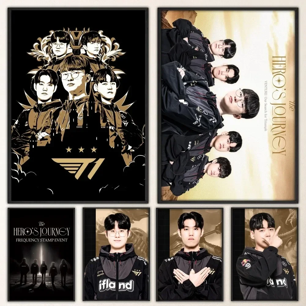 2023 T1 Team L-Lols Lpl Foker Poster Stampe Vintage Art Home Painting Bagno Cucina Bar Accessori Wall Sticker Large Size