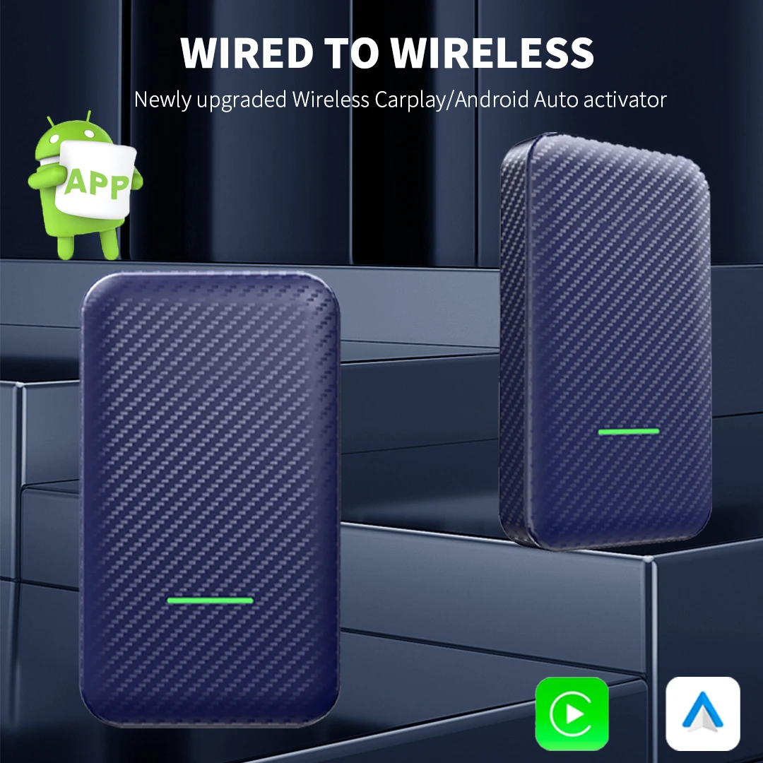 

4.0 Wireless CarPlay Android Auto 2 in 1 Wireless Adapter for Toyota Volkswagen Audi Kia Volvo Nissan Benz Wifi BT Dongle