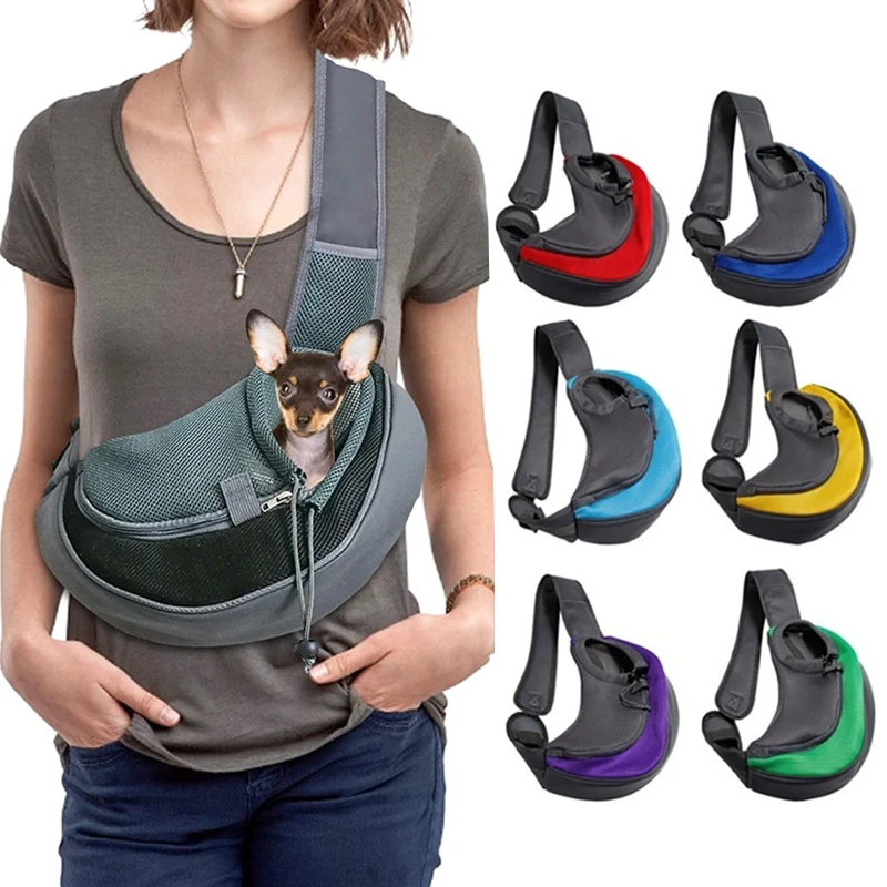 Pet Carrier Backpack Pet Bag Pet Carrier Bag Pet Puppy Carrier Outdoor Travel Dog Shoulder Bag Mesh Oxford Single Comfort Sling Handbag Tote Pouch