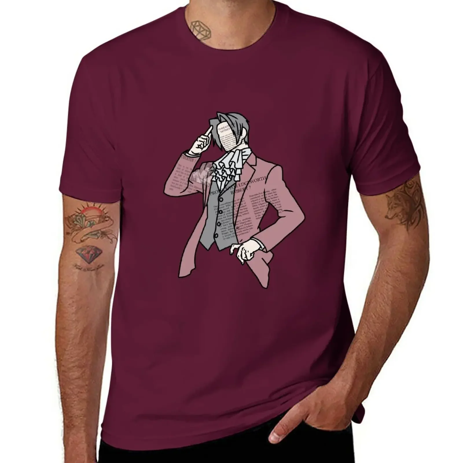 

Prosecutor Miles Edgeworth T-Shirt summer top summer tops anime oversized t shirts for men