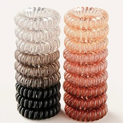 Vibrant 18 - Pack Spiral Hair Ties - No Crease, Waterproof Hair Bands (18pcs)