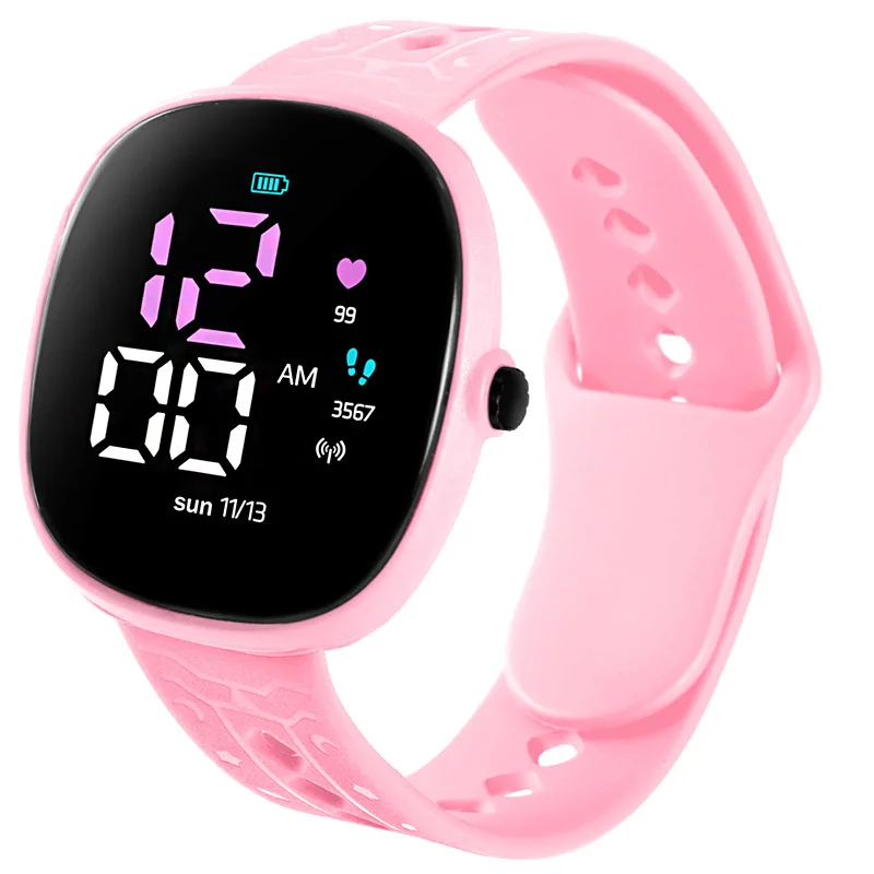 Reloj electrónico LED para niños y niñas, cronógrafo Digital