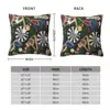 Game Room Billiards Darts Cards Square Pillowcase Polyester Linen Velvet Pattern Zip Decorative Pillow Case Home Cushion Cover 2