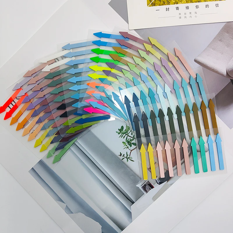 KindFuny 2400 Sheets Fluorescent Index Tabs Arrow Flags Sticky Note for Page Marker Plan Stickers Office School Stationery 6