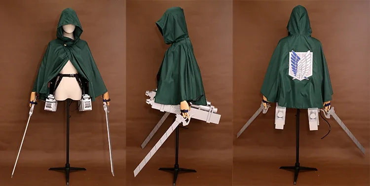 

Зеленая накидка из аниме shгеоки нет Kyojin, пропиленовое трехмерное мобильное устройство, плащ, оружие, реквизит для косплея, аниме поклонники, подарки