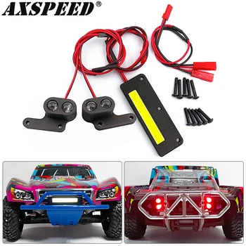 AXSPEED 전면 후면 LED 라이트 바, 스포트라이트, 미등, 슬래시 2WD 1/10 쇼트 코스 레이스 트럭 부품용