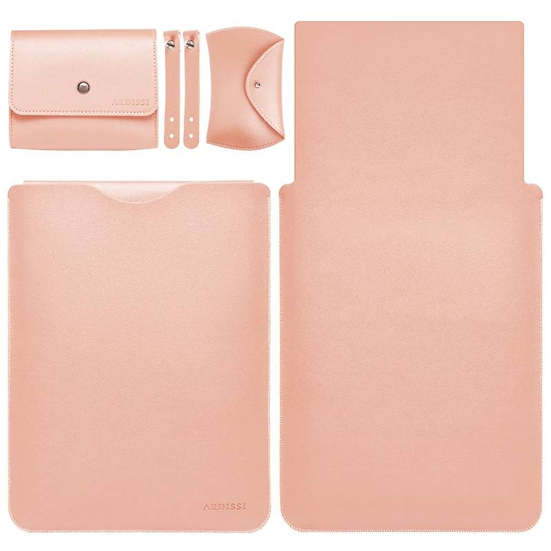 ARDISSI-슬리브 파우치, 마이크로 소프트 서피스 노트북 5 4 3 Go 2 12 13 15 인치 북 프로 9 8 7 + X 6 가죽 커버 케이스 가방 서류 가방