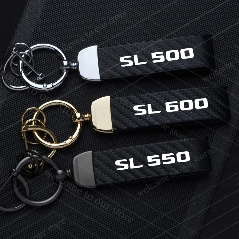 Sl500 Key For Mercedes Benz SL500 SL550 SL600 Logo Emblem Car Carbon Fiber ...