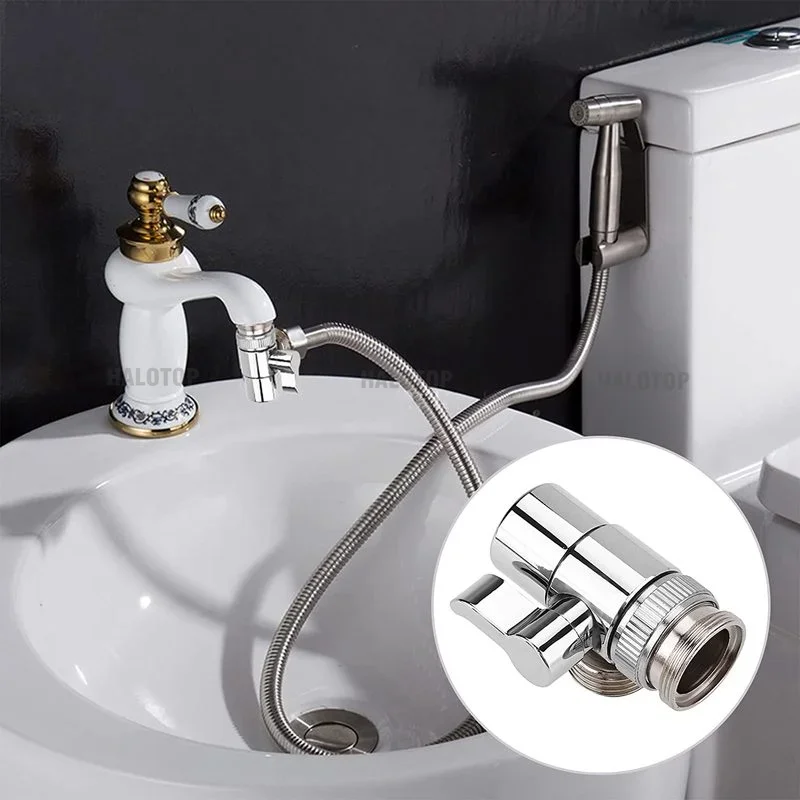M22/M24 Faucet Adapter Switch Kitchen Sink Splitter Diverter Valve Water Tap Connector for Toilet Bidet Shower Bathroom Kitchen