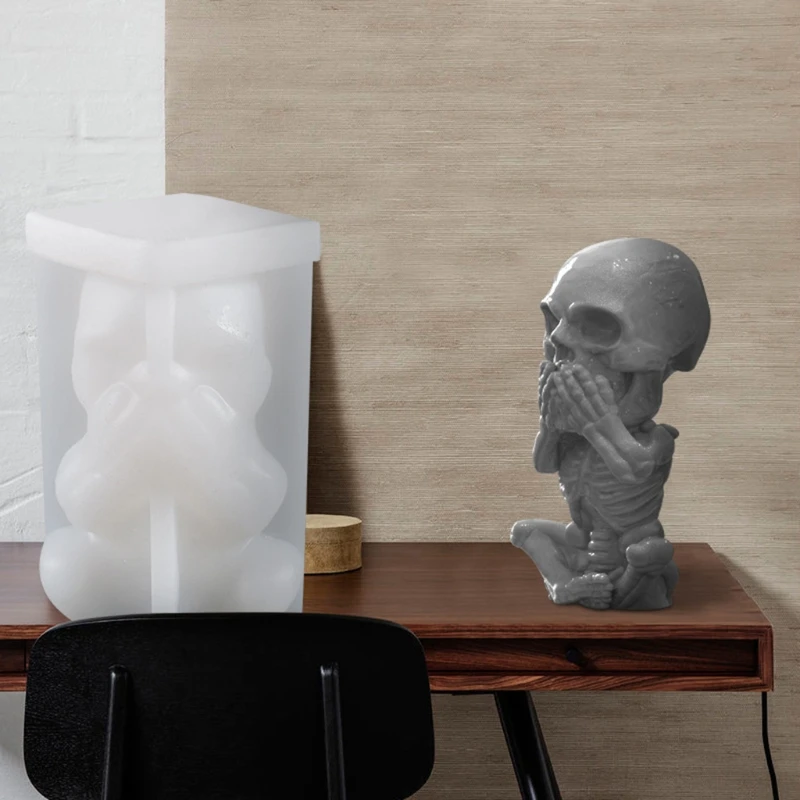 Halloween Skull Silicone Mold Resin Epoxy Casting Making DIY Soap