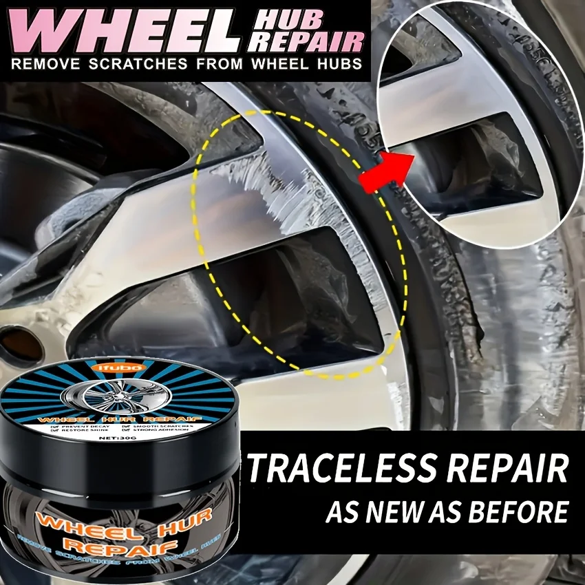 Wheel Hub Scratch Repair & Polishing Paste Oxidation Scratch & Swirl Remover Enhances Shine Protects Hubs Easy Application