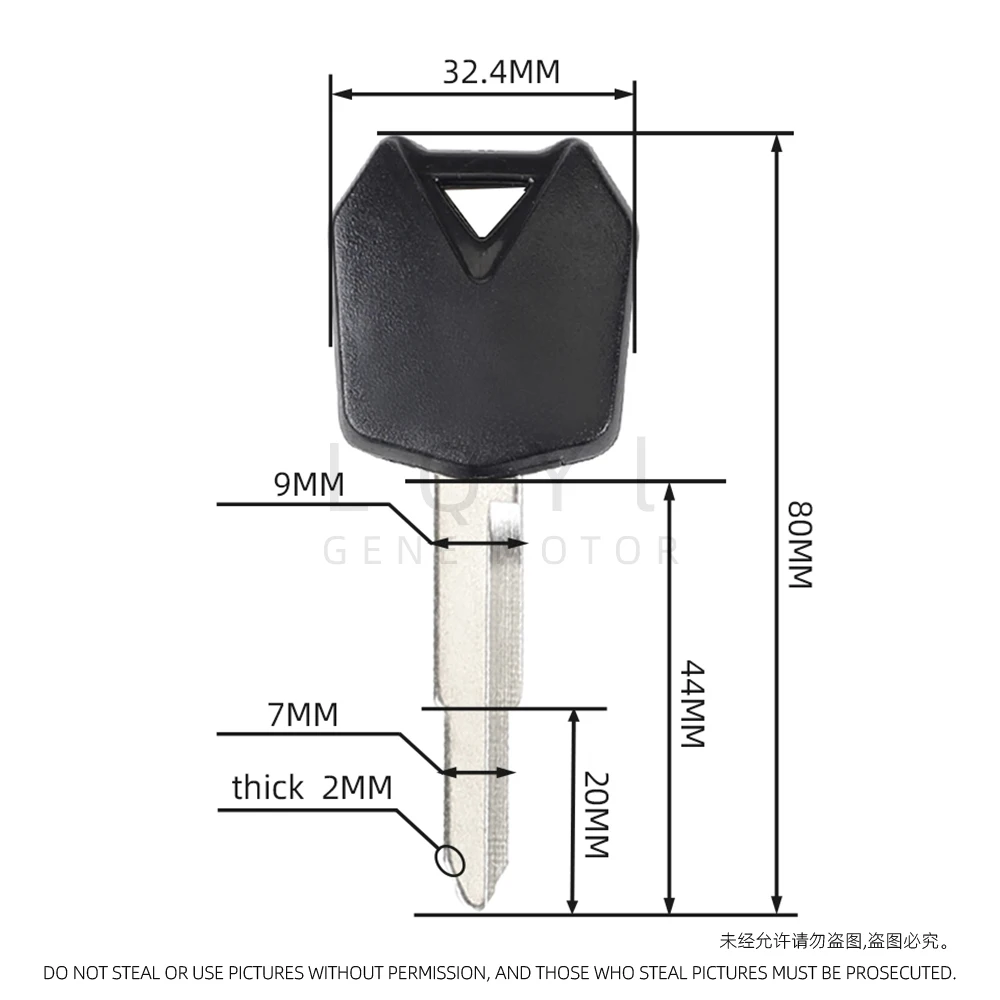 Blank Key Motorcycle 3Pcs Replace Uncut Keys for KAWASAKI Z750 Z800 Z900 Z1000 ER-6N ER6N ER6F ER6 N F VERSYS 650 KLR C A W