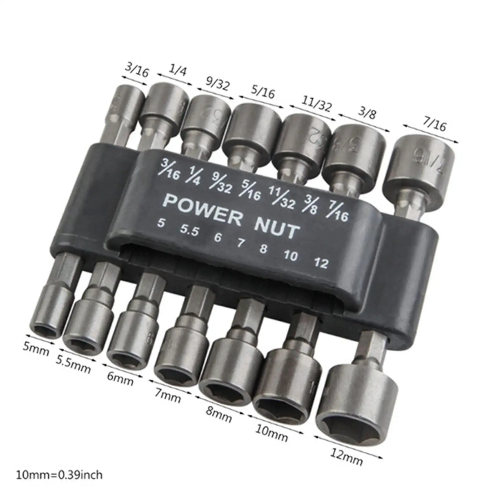 

14pcs Socket Wrench Power Drill Bit Nut Driver Set 1/4'' Shank Hex Screw Socket Adapter Sleeve Nozzles Kit 5-13mm Hand Tools