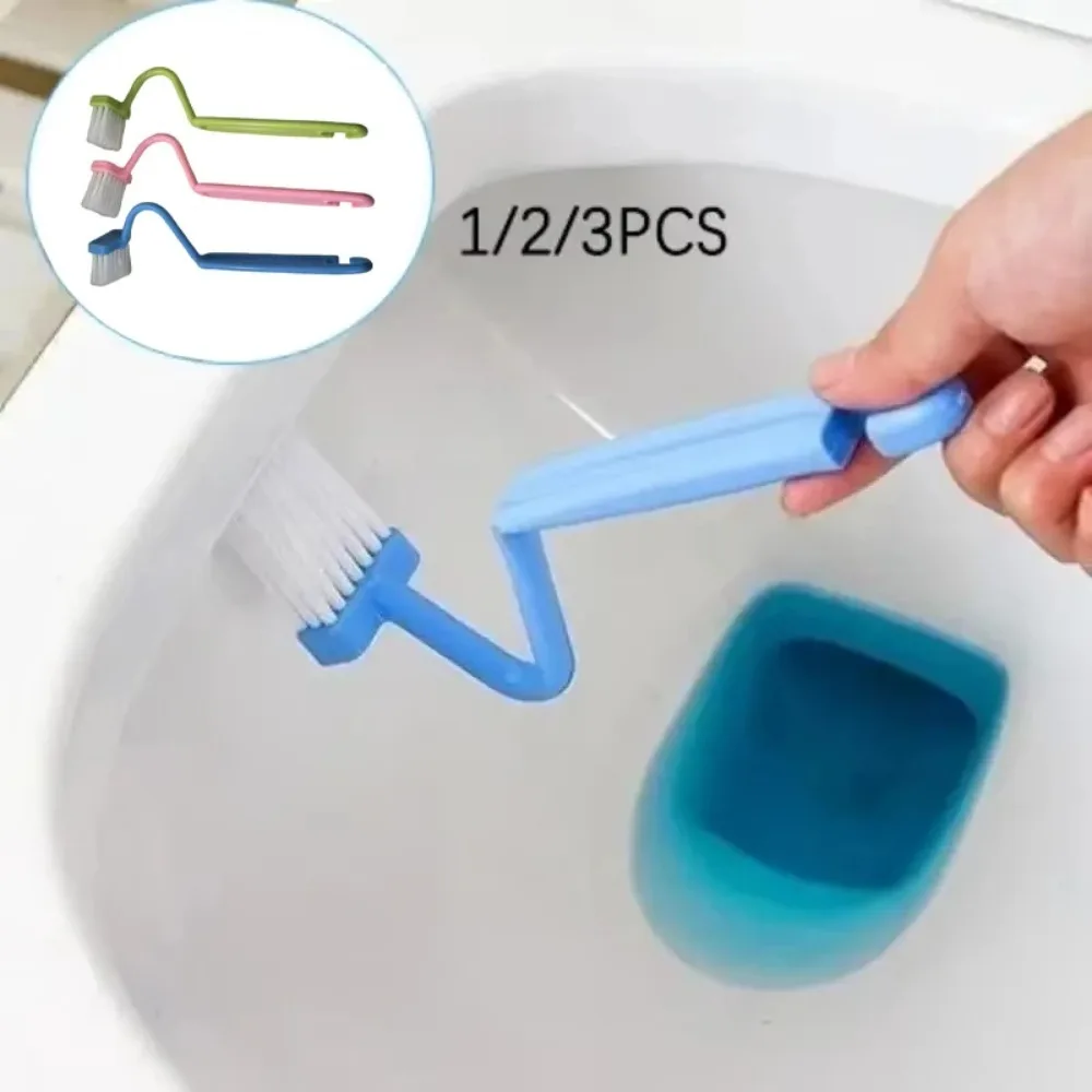 1/2/3PCS Curved Toilet Brush Long Handle Toilet Cleaning Brushes Household Deep Cleaning Tools Bathroom Accessories 1