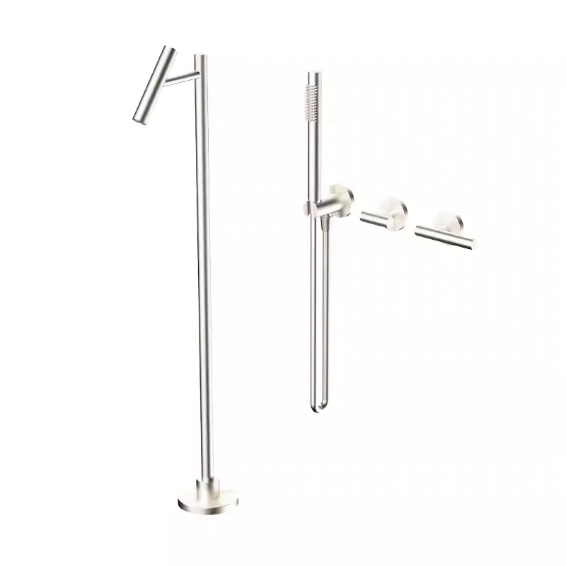 Bathtub Faucet Hand Held Bathroom Shower Faucet Floor Stand Taps Mixer Wall Mounted Split Body Torneiras Banheira Bath Tub