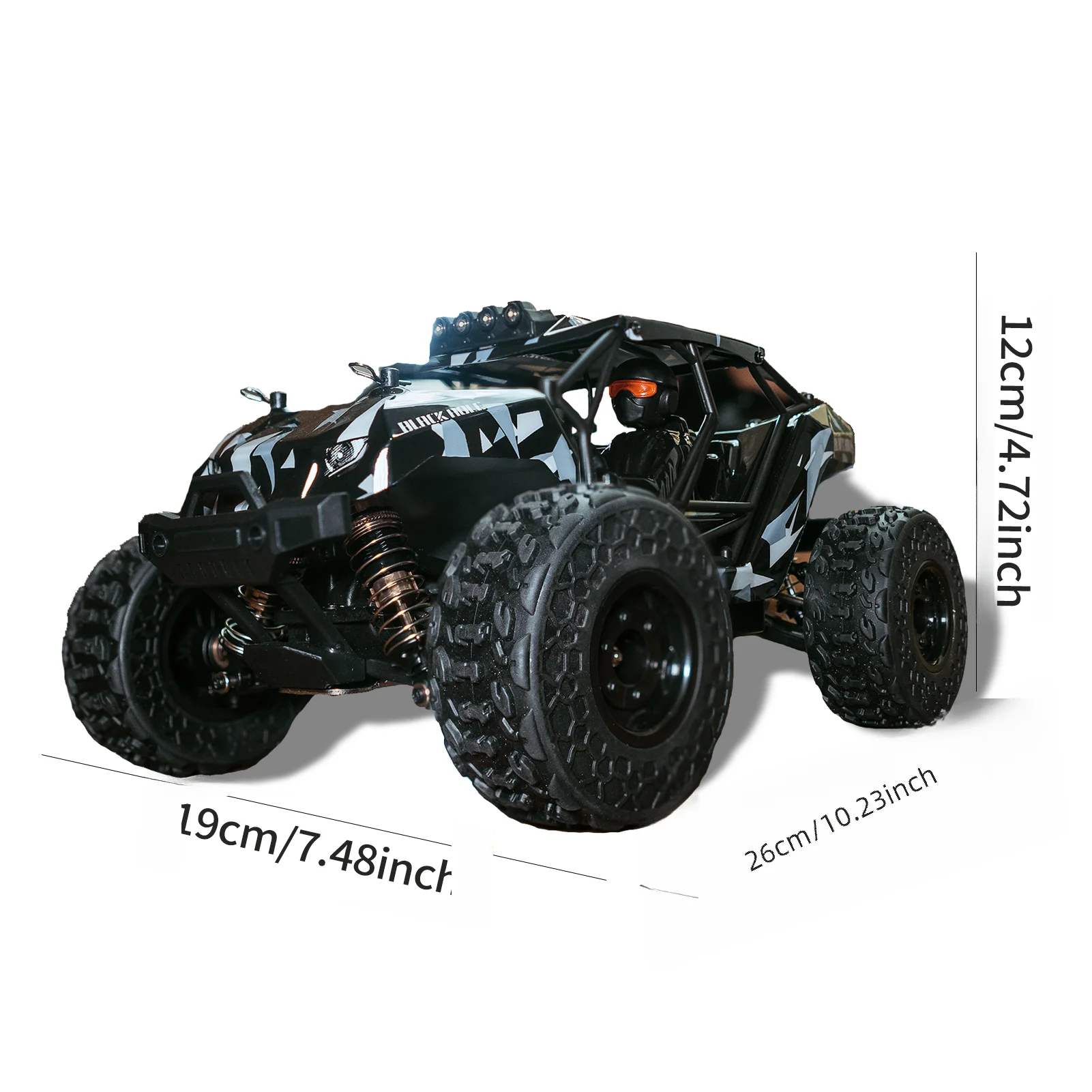 All Terrain High Speed RC Car with Upgraded Alloy Accessories, 1:18 Desert Off-Road Car, 4WD Waterproof Design 5