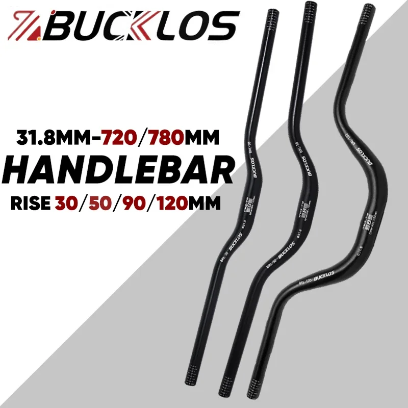 Mountain Bike Handlebar Bicycle Handlebar 31.8mm 720mm 780mm Rise 30/50/90/120mm Aluminum Alloy