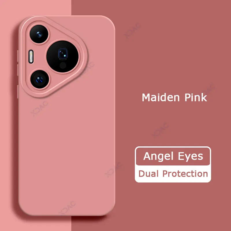 Luxury Angel Eyes Square Liquid Silicone Case Cover - 360° Soft Protective Mobile Phone Bag