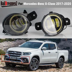 2 X Car LED Fog Light Angel Eye DRL Daytime Running Lamp H11 For Mercedes Benz X-Class (W470) X200 X220d X250d X350d 2017-2020