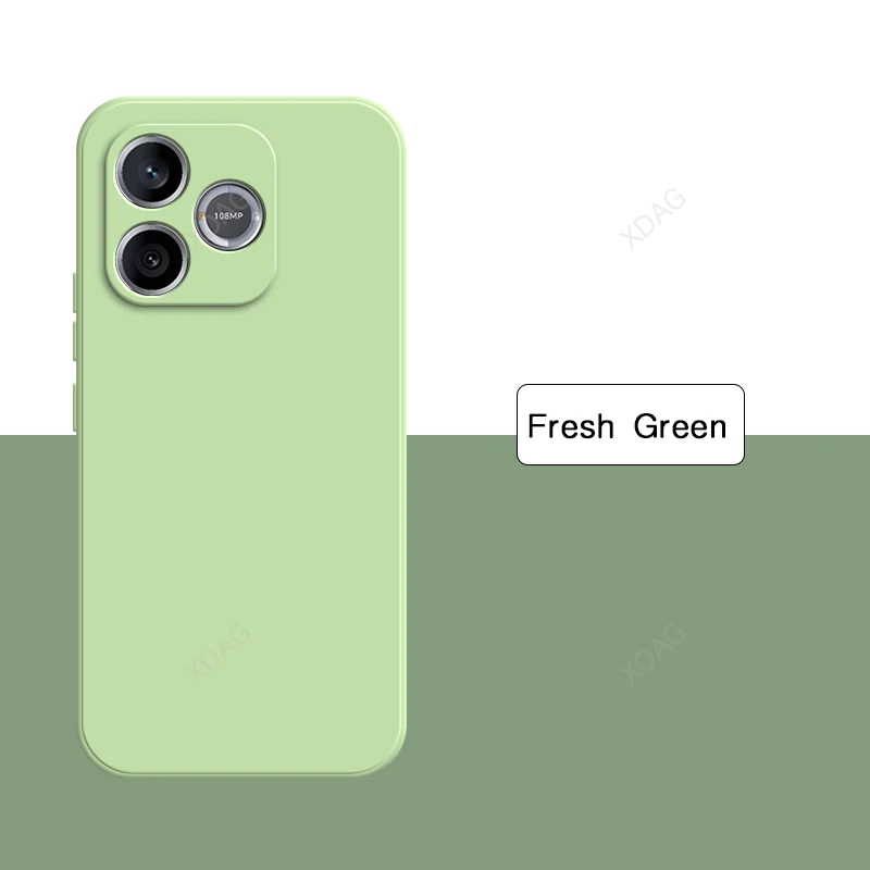 Premium Candy Square Liquid Silicone Shockproof Phone Case, Soft and Durable Back Cover