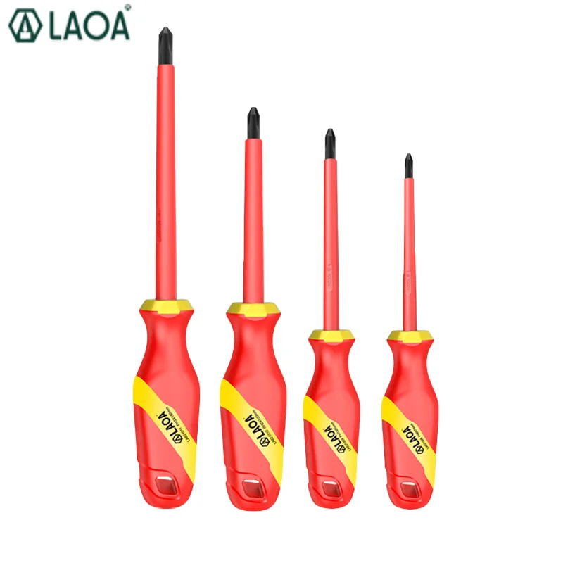 LAOAVDEInsulatedScrewdriver1000VSlottedPhillipsScrewDriverBitsKitMultipurpose