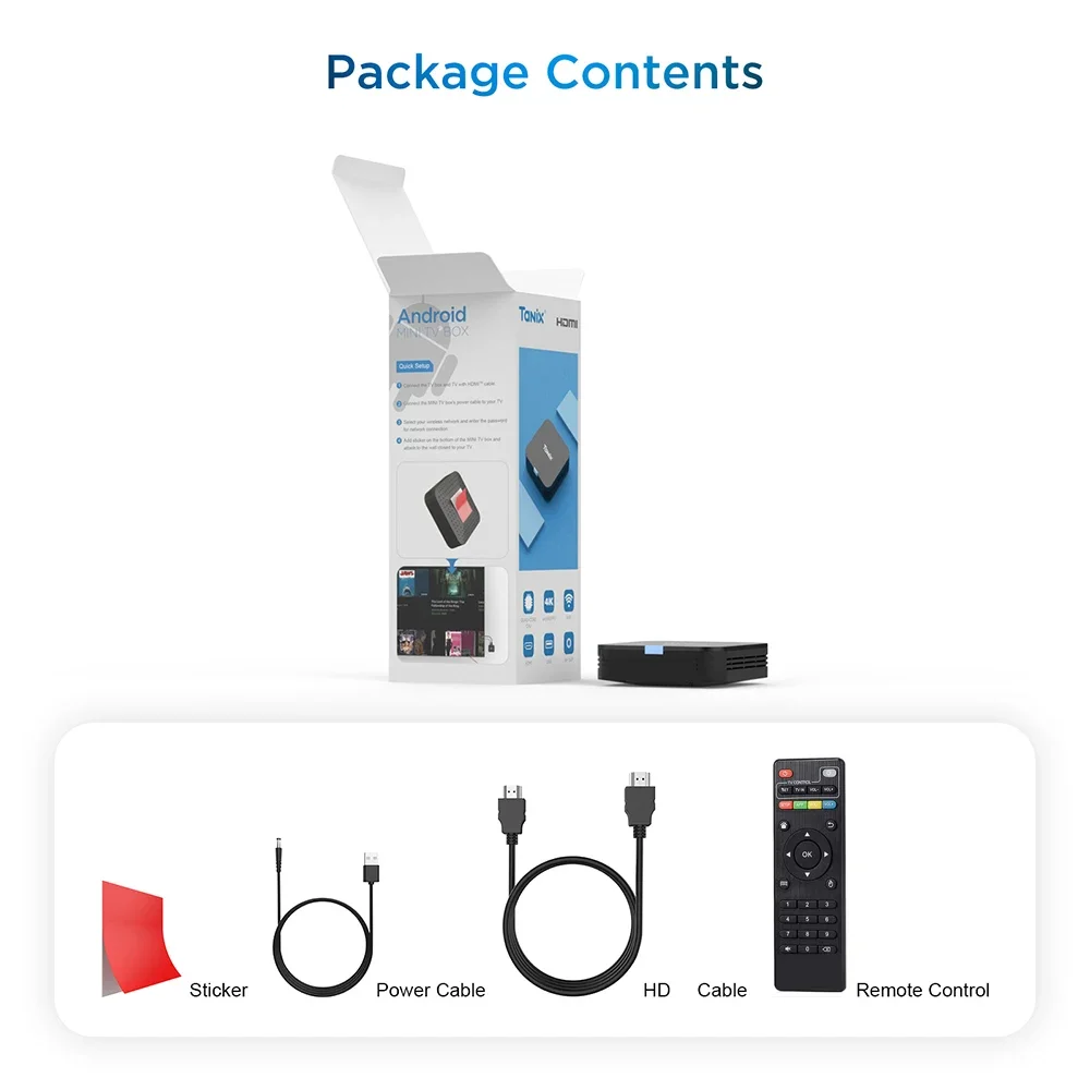 Global version Android 10.0 TV Box Tanix TX1 CPU Allwinner H313 Support 4K 2.4G Wifi RAM 2GB ROM 16GB 8GB  Smart TV BOX 6