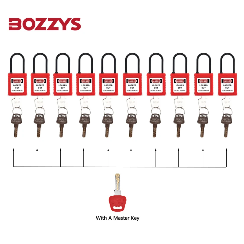 

Isolation Non-conductive Safety Padlock with Master Keyed for Industrial Lockout-tagout Use on Conductive Areas