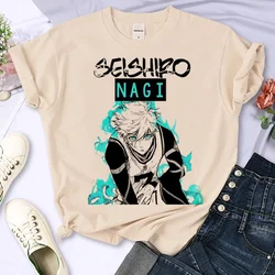 Blue Lock t-shirts women comic Tee female y2k anime comic clothing