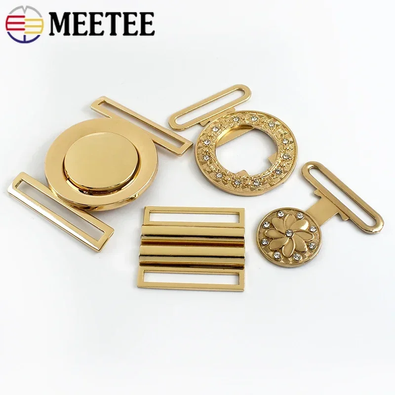 Metal Belt Buckle Women Coat Decorative Clasp OverCoat Button Garment Hook Buckles DIY Bags Replacement Accessories 1/2/3/4/5Pcs
