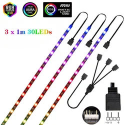 Vibrant RGB Addressable LED Strip Light with 3 - Pin Headers (NO Waterproof)