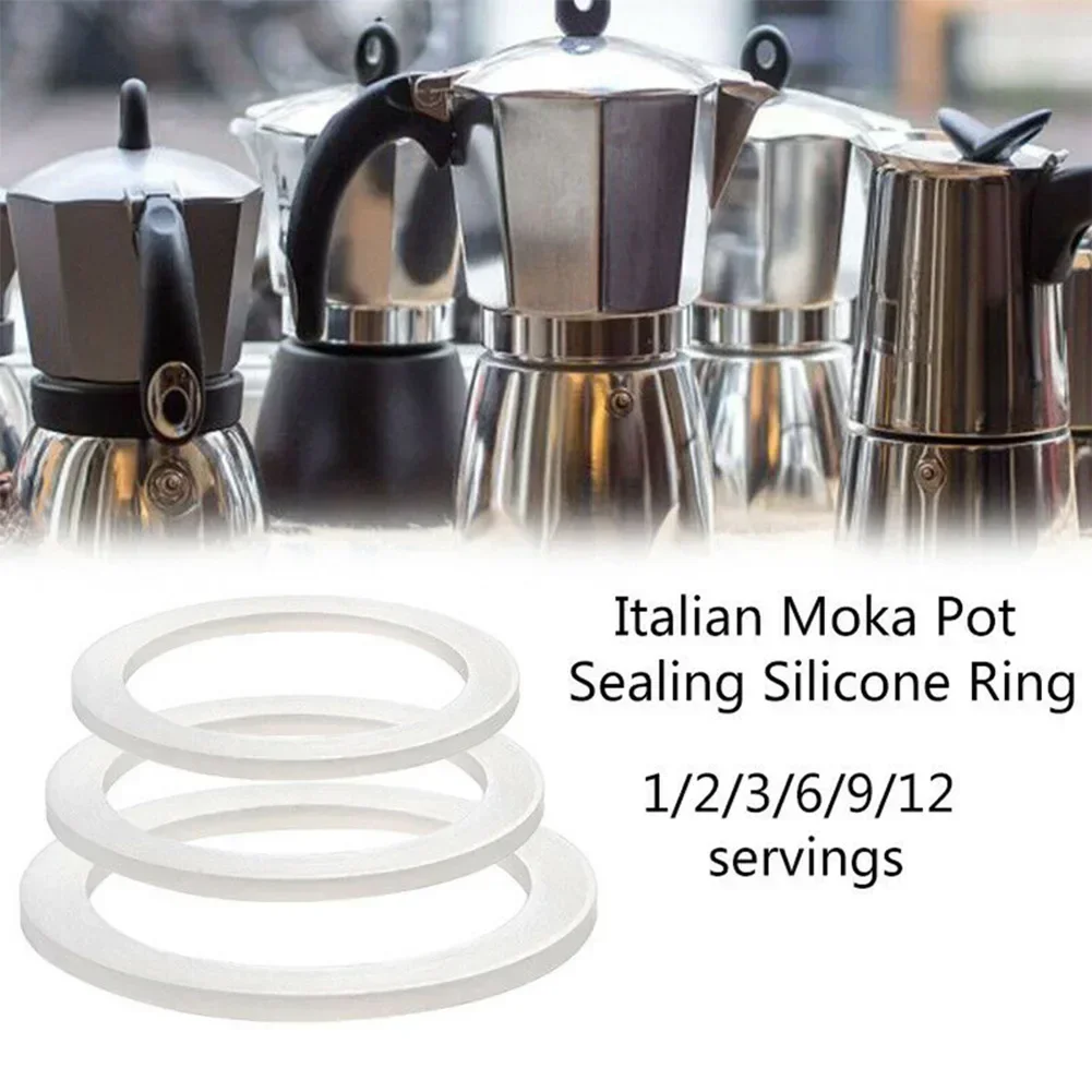 Silicone Sealing Ring Spacer Flexible Washer Gasket For Moka Pot Espresso Coffee Makers
