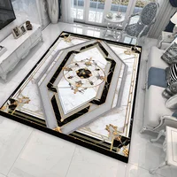 Light Luxury Marble Rugs Living Room Decoration Hotel Lobby Sofa Area Non-slip Floor Mats Washable Soft Bedroom Cloakroom Carpet 1