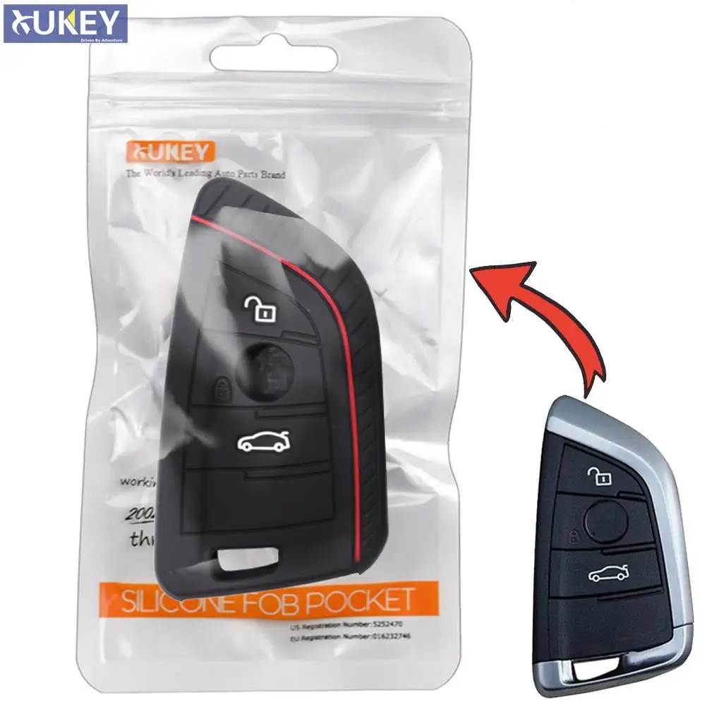 Custodia In Pelle Per Chiave Auto BMW - Copri Telecomando Con Portachiavi (Modelli Serie 1, 2, 5, 7, X1, X3, X4, X5, X6...) - 2