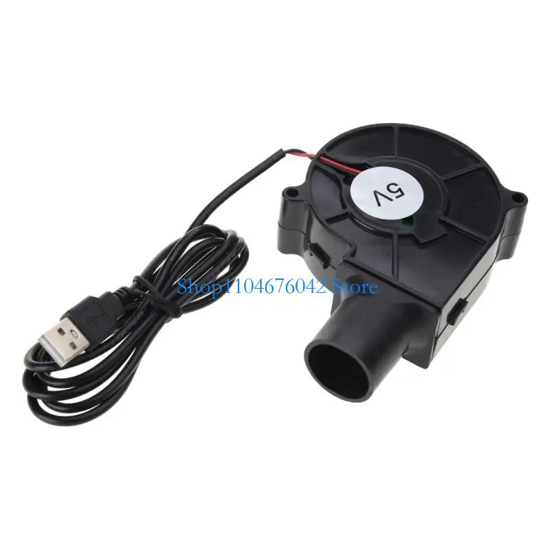 New 7530 5V USB Powered Fan with One Speed Controller- Compact and Quiet Blower for Barbecue and Camping