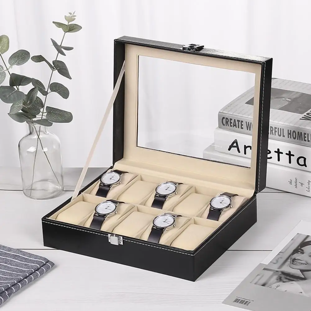 

Watch Holder Useful Anti-dust Watch Storage Box Vintage Storage Box 12 Slots Exquisite Watch Storage Case for Business